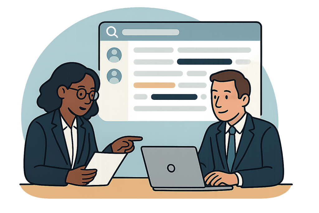 Searchable legal transcript with timestamps and speaker labels
