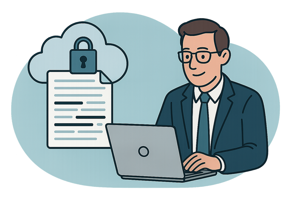 Secure, SOC 2-compliant transcription tool dashboard for law firms